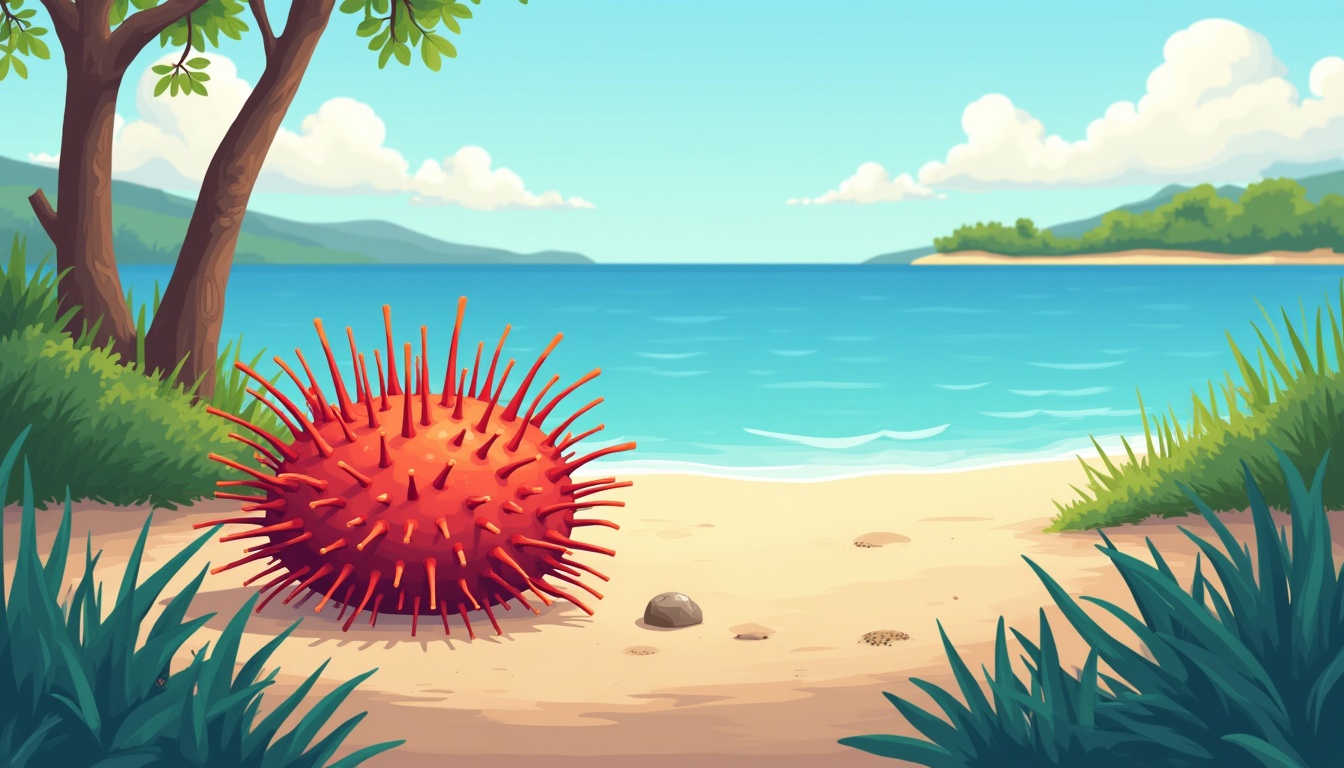 Un arici de mare într-un mediu marin, ilustrând frumusețea și misterul acestei creaturi.