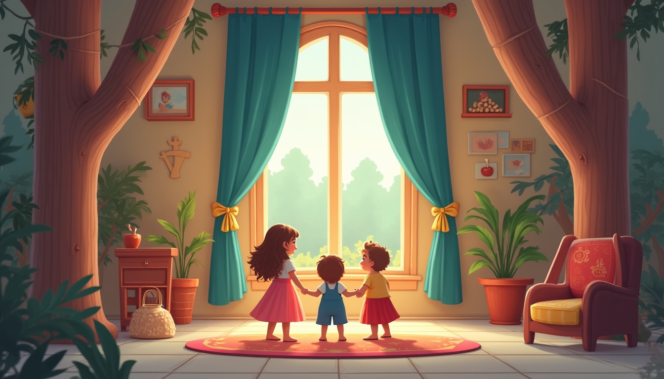 Părinte citind povesti unui copil, alegând o carte potrivită pentru vârsta sa.