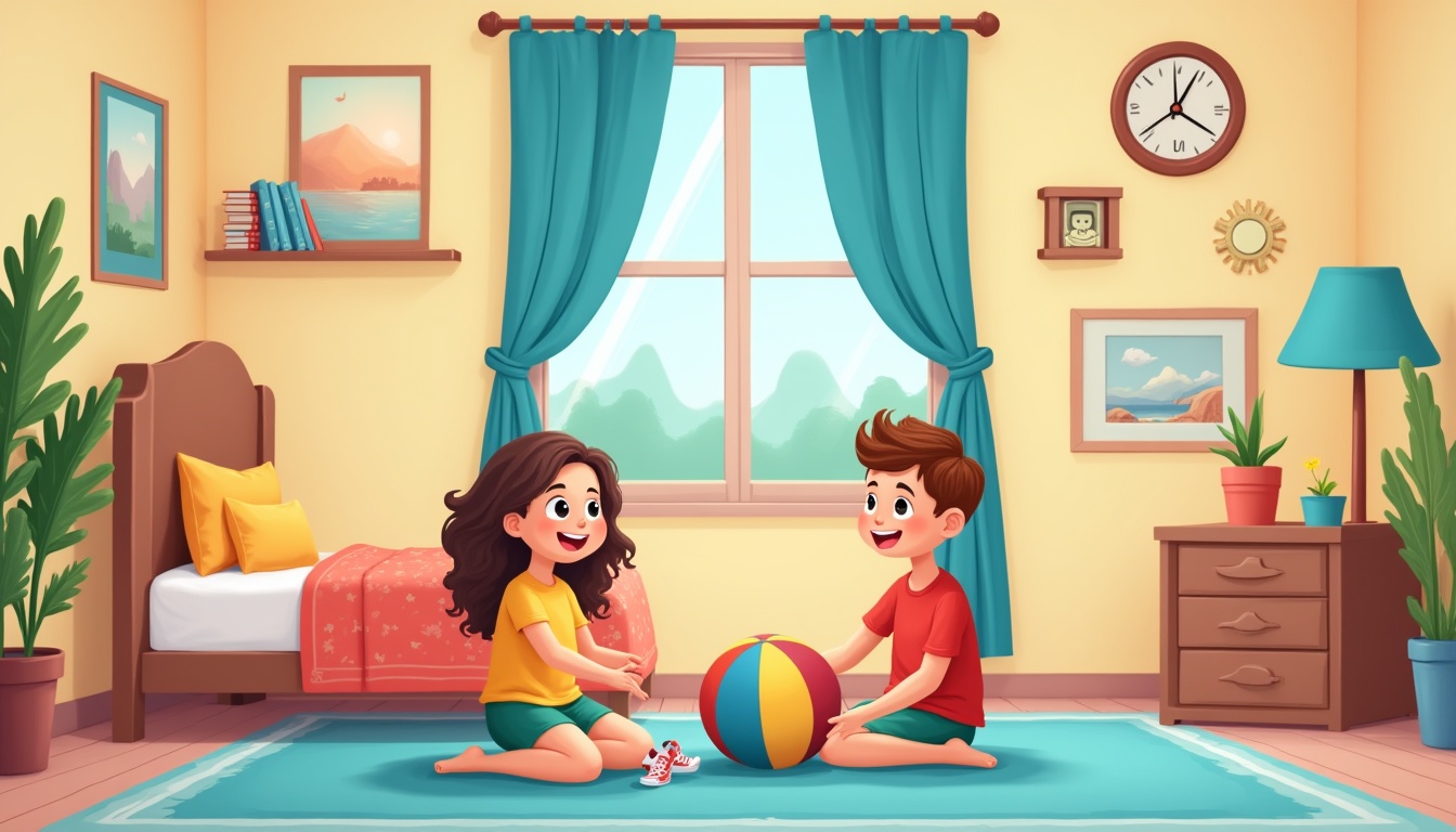 Copii fericiți jucându-se în timpul vacanței, explorând diverse activități creative și în aer liber.