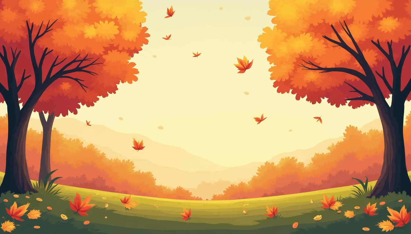 Copii citind poezie de toamnă sub un copac cu frunze aurii și roșii