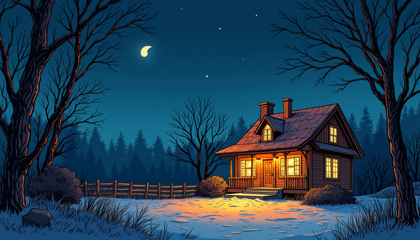 O mână de părinte ținând un telefon care afișează o poză de noapte bună scurtă, cu o lumină caldă, simbolizând conexiunea