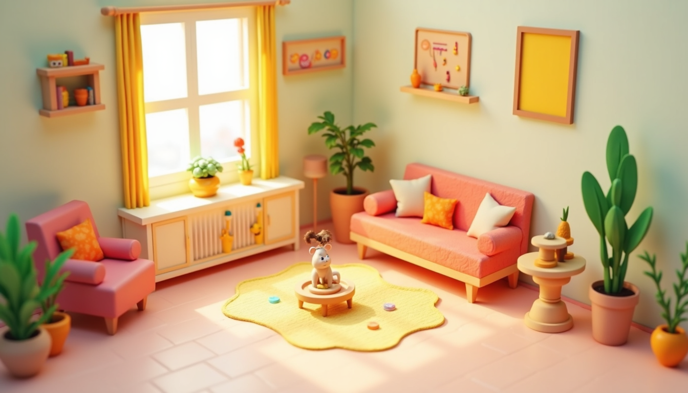 Un copil ascultând povesti audio cu căști, într-un mediu modern și plin de cărți.