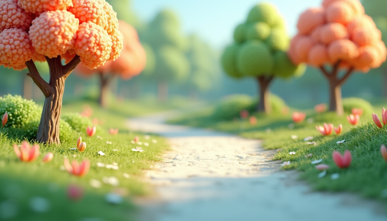 Copii fericiți jucându-se într-un peisaj de primăvară frumoasă cu flori și soare