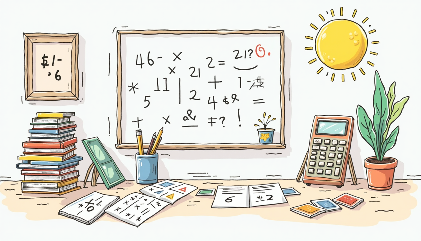 Un copil folosind un rezolvator de matematică pe tabletă, cu un părinte zâmbitor alături