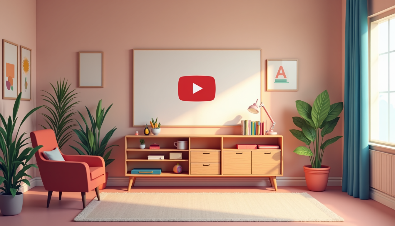 Părinte și copil privind la o tabletă cu sigla YouTube, simbolizând YouTube fără reclame